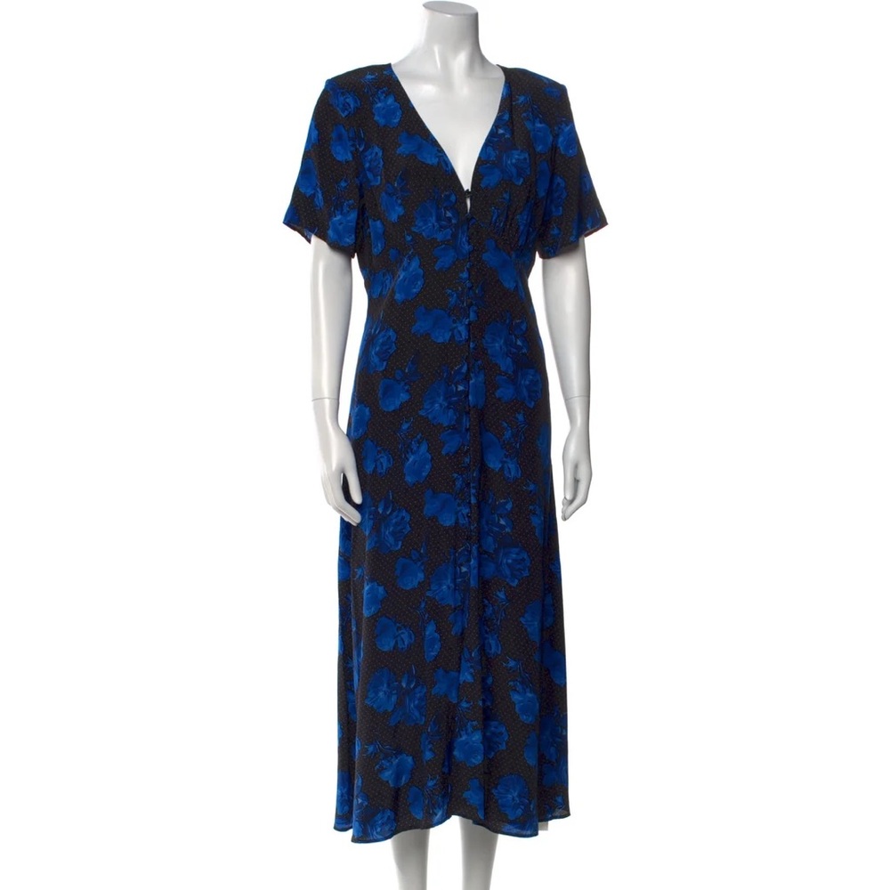 The Kooples Silk Blue Floral Dress